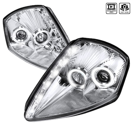 Spec-D Tuning 00-05 Mitsubishi Eclipse LED Halo Projector Headlight, LHP-ELP00-RS LHP-ELP00-RS